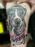 Dog Portrait Tattoo by Age