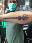 Forearm Tattoo Black and Grey