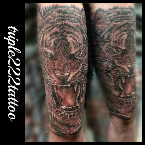 Realism Black and grey tiger