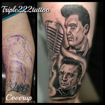 Elvis Presley and Johnny Cash Portrait Coverup