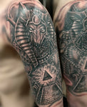 Black and Grey Egyptian Tattoo