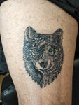 Geo Wolf Tattoo