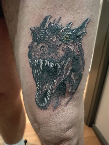 Dinosaur Black and grey Tattoo